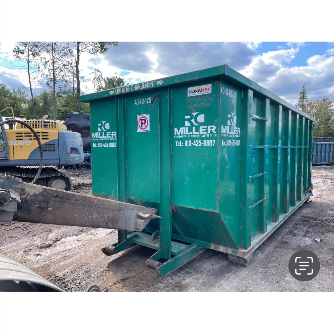 Conteneur avant remise en état