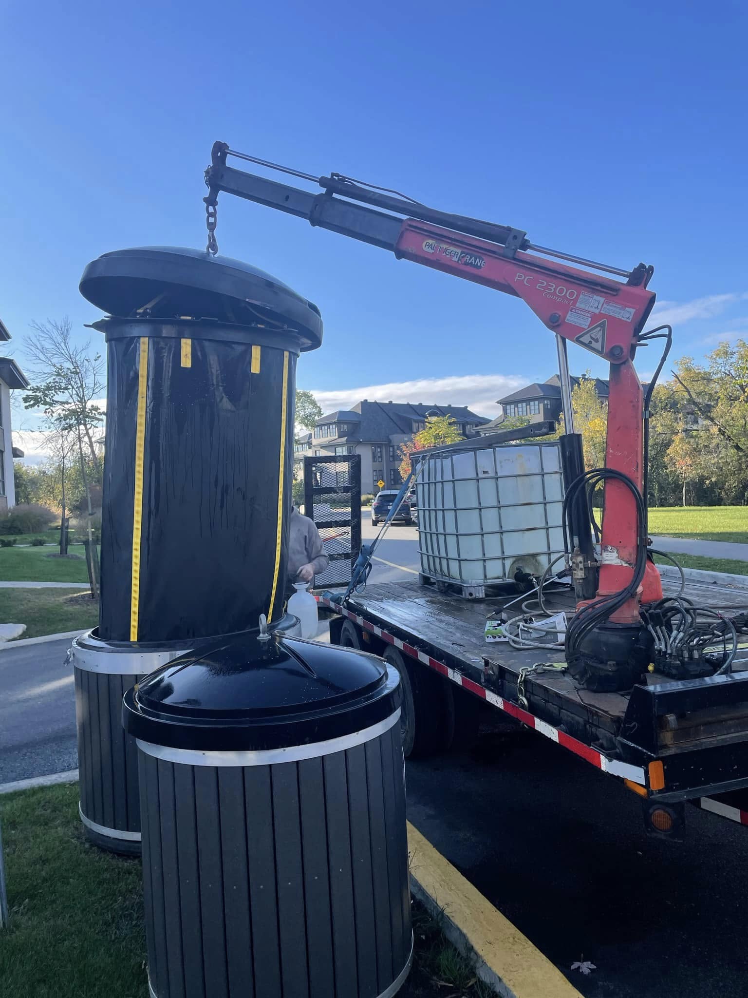Lavage et entretien de semi-enfouis